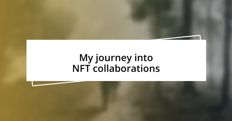 My journey into NFT collaborations