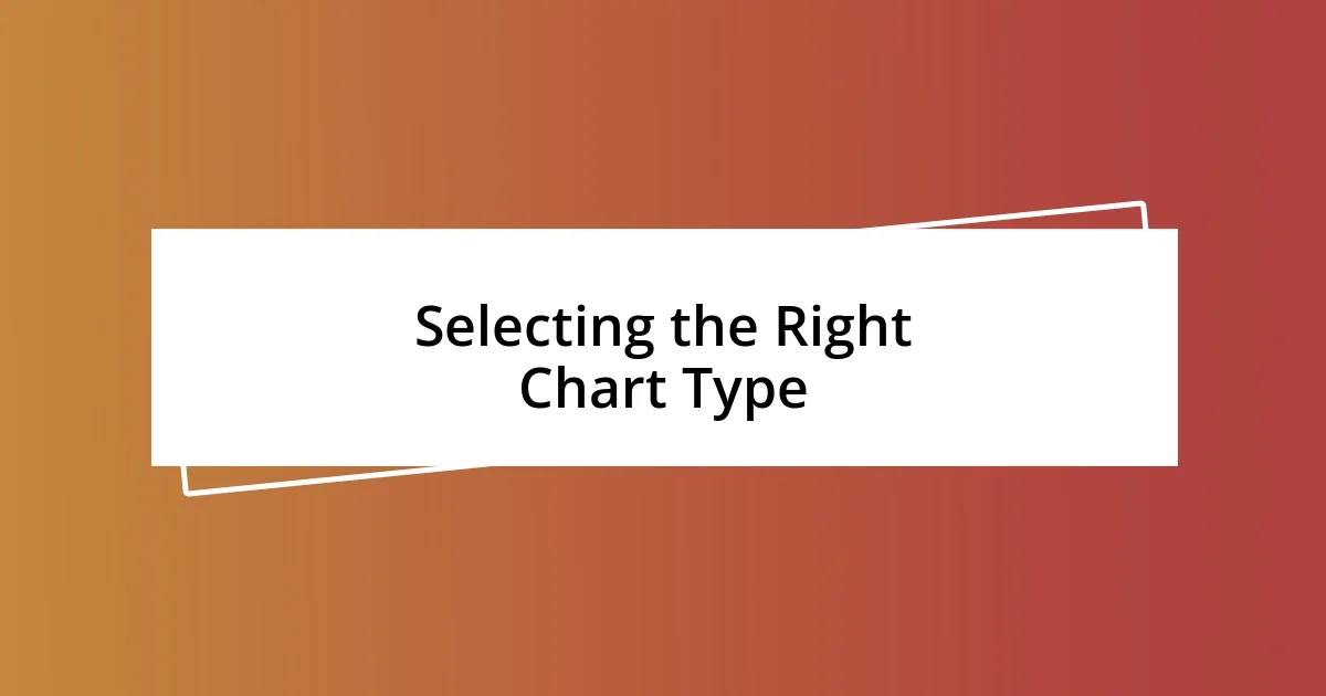 Selecting the Right Chart Type